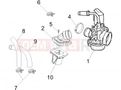 gilera 2014 Runner 50 SP Carburettor, assembly - Union pipe