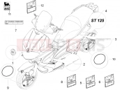 gilera 2017 Runner 125 ST 4T Plates - Emblems