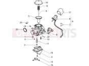 gilera 2006 Runner 200 VXR 4T Carburetor's components