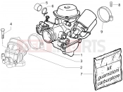 gilera 2006 Runner 200 VXR 4T Carburettor, assembly - Union pipe