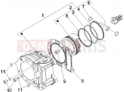 gilera 2007 Runner 200 VXR 4T (ZAPM464) Cylinder-piston-wrist pin unit