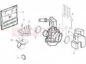 gilera 2005 Stalker 50 Carburettor, assembly - Union pipe