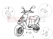 gilera 2007 Stalker 50 Special Edition kezelőszervek - akkumulátor
