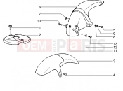 gilera Runner VX Front and rear mudguard
