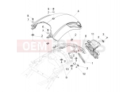 Rear mudguard - Motoguzzi Audace 1400 Carbon ABS 2018