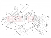 MOTOGUZZI V9 Roamer 850 ABS Exhaust pipe