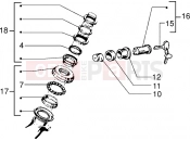 vespa Steering bearing ball tracks-security lock