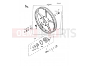 Front Hub - Kawasaki AR125 (AR125-B7) 1990