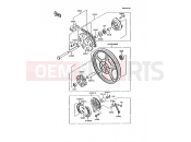 Rear Hub - Kawasaki AR125 (AR125-B7) 1990