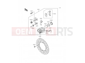 Front Caliper - Kawasaki KDX200 (KDX200-E4) 1992