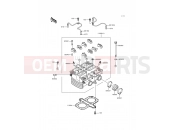 Cylinder Head - Kawasaki KLE500 (KLE500-A6) 1996
