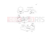 Decals(Silver) - Kawasaki VERSYS (KLE650B8F) 2008