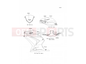 Decals(Black) - Kawasaki NINJA 250R (EX250K9F) 2009
