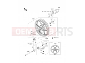 Front Hub - Kawasaki NINJA 250R (EX250KBFA) 2011
