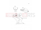 Decals(White)(Green) - Kawasaki NINJA 250R (EX250KBFA) 2011