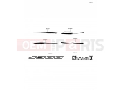 Decals(Green/Black) - Kawasaki J300 (SC300AFFA) 2015