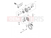 Rear Hub - Kawasaki KLR650 (KL650-A1) 1987