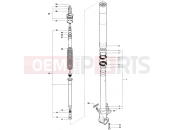 MV Agusta 1999-2001 F4 750S Front Fork Left