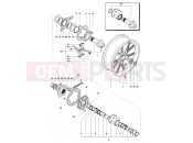 MV Agusta 2006-2007 F4 1000R 1+1 Rear Wheel Assembly