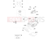 KTM 150 SX (6101L1) [EU] 2012 CYLINDER, CYLINDER HEAD
