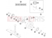 KTM 125 SX (6101K0) [EU] 2011 CRANKSHAFT, PISTON