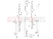FRONT FORK DISASSEMBLED - KTM 65 SX (6001H6) [EU] 2008
