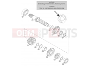 KTM 125 SX (6101D0) [EU] 2004 TRANSMISSION I - MAIN SHAFT