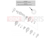 TRANSMISSION I - MAIN SHAFT - KTM 250 SX (6301D0) [EU] 2004