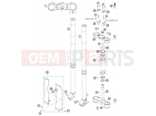 FRONT FORK, TRIPLE CLAMP - KTM 125 SX (6101E0) [EU] 2005