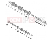 TRANSMISSION I - MAIN SHAFT - KTM 65 SX (600196) [EU] 1999