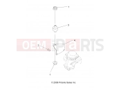 Polaris 2012 ATV TRAIL BOSS 330 INTL (A12EA32FA) ENGINE | ENGINE, CARBURETOR BRACKET - A12EA32FA (49ATVCARBBRKT08TB)