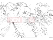 DUCATI 2015 Hypermotard HANDLEBAR AND CONTROLS [MOD:HYM;XST:AUS,EUR,FRA,JAP,TWN]