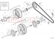 DUCATI 2015 Monster 821 RUOTA ANTERIORE E POSTERIORE [MOD:M 821]