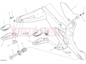 DUCATI 2015 Monster 1200 S Stripe FOOTRESTS, RIGHT [MOD:M1200STR]