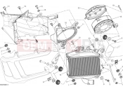 DUCATI Diavel Carbon RADIATOR, WATER, LH [MOD:DVLC]