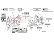 HONDA FJS400D7 ED SILVER WING 400 2007 F-33 CAUTION LABEL
