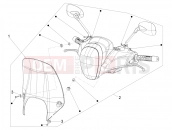 PIAGGIO BV 350 IE ABS (USA / CA) Windshield - Glass