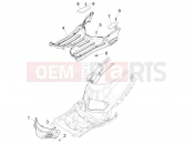 PIAGGIO Liberty 125 Poste Central cover - Footrests