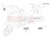 PIAGGIO Liberty 50 Corporate Plates - Emblems
