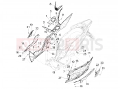 Central cover - Footrests - Piaggio Medley 150 ie ABS (E4) (RP8MB0200) 2021