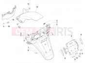 PIAGGIO MP3 500 Sport Advanced Rear cover - Splash guard