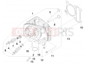 Cylinder head unit - Valve - Piaggio Zip 100 4T (APAC) 2013