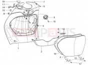 Front glove-box - Knee-guard panel - Piaggio Zip 50 4T 25 Km/h 2019