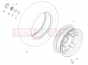 Rear wheel - Piaggio Zip 50 4T 25 Km/h 2019