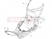 PIAGGIO Zip 50 4T 25 Km/h Central cover - Footrests