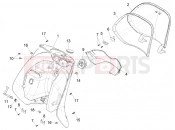 PIAGGIO Zip 50 4T 25 Km/h Front glove-box - Knee-guard panel