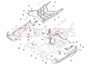 Central cover - Footrests - Piaggio 1 Moped (APAC) 2022