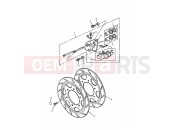 Triumph 1995 TRIDENT Front Brake Caliper & Disc