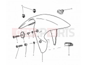 Triumph 2001 SPEED TRIPLE 885cc\955cc (EFI) > 141871 Front Mudguard US,CA,SG Only
