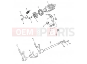 Triumph 2005 SPEED TRIPLE 210445 > 461331 Gear Selector Drum 340170